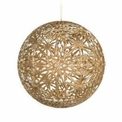 The Christmas Palace 8" CHAMPAGNE SNOWFLAKE ORNAMENT SET OF 2 Christmas Ornaments