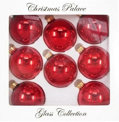 Budget π The π Christmas Palace 2.5" RED GLASS ORNAMENT SET OF SET OF 24 π 1 The Christmas Palace 2.5" RED GLASS ORNAMENT SET OF SET OF 24