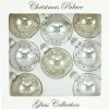 The Christmas Palace 2.5" SILVER GLASS ORNAMENT SET OF SET OF 24