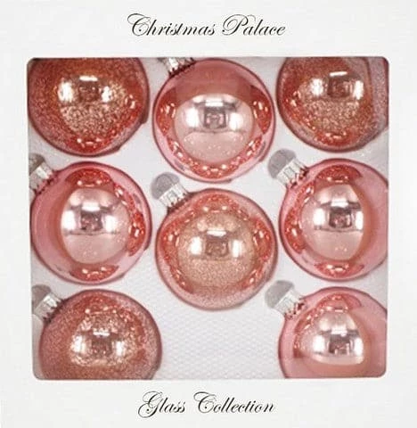 Wholesale π The π Christmas Palace 2.5" PINK GLASS ORNAMENT SET OF SET OF 24 π 1 The Christmas Palace 2.5" PINK GLASS ORNAMENT SET OF SET OF 24