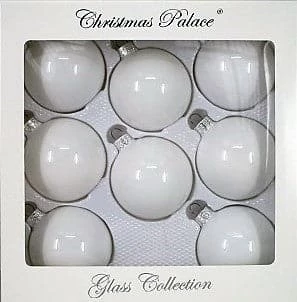 Discount 𧨠The β Christmas Palace Shatterproof & Glass Sets 2.5" WHITE GLASS ORNAMENT SET OF SET OF 24 π 1 The Christmas Palace Shatterproof & Glass Sets 2.5" WHITE GLASS ORNAMENT SET OF SET OF 24