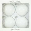 The Christmas Palace 4" WHITE GLASS BALL ORNAMENTS SET OF 24