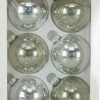 The Christmas Palace 3.25" SILVER GLASS BALL ORNAMENTS SET OF 24