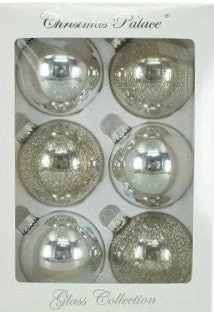 Buy π₯ The β Christmas Palace 3.25" SILVER GLASS BALL ORNAMENTS SET OF 24 β¨ 1 The Christmas Palace 3.25" SILVER GLASS BALL ORNAMENTS SET OF 24
