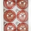 The Christmas Palace 3.25" PINK GLASS BALL ORNAMENTS SET OF 24