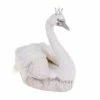 The Christmas Palace Deers, Bears & Swans 24" WHITE WITH GOLD GLITTER SWAN