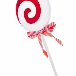 Coupon β€οΈ The π Christmas Palace 19" RED & WHITE LOLLIPOP WITH BOW SET OF 2 β 7 The Christmas Palace 19