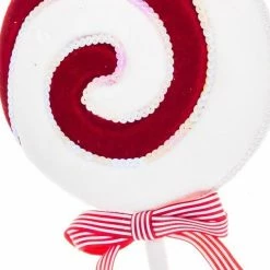 Coupon β€οΈ The π Christmas Palace 19" RED & WHITE LOLLIPOP WITH BOW SET OF 2 β 6 The Christmas Palace 19