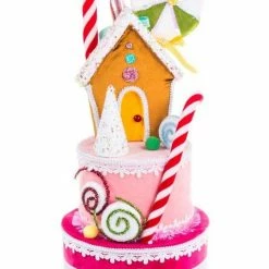 The Christmas Palace 22" PINK 3 TIER CANDY HOUSE Sugar & Spice