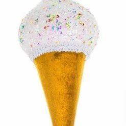 The Christmas Palace Sugar & Spice 7" ICE CREAM CONE WITH SPRINKLE SET OF 6