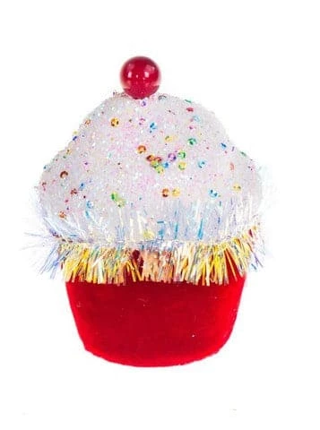 Cheapest π€© The π Christmas Palace 5" RED CUPCAKE WITH SPRINKLES SET OF 4 π€© 1 The Christmas Palace 5" RED CUPCAKE WITH SPRINKLES SET OF 4