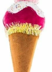 The Christmas Palace Christmas Ornaments 16" 2 FLAVORS ICE CREAM CONE SET OF 4