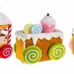 The Christmas Palace 16" GINGERBREAD TRAIN 3 PIECES