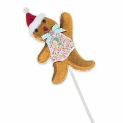 The Christmas Palace 19" GINGERBREAD BOY PICK SET OF 2