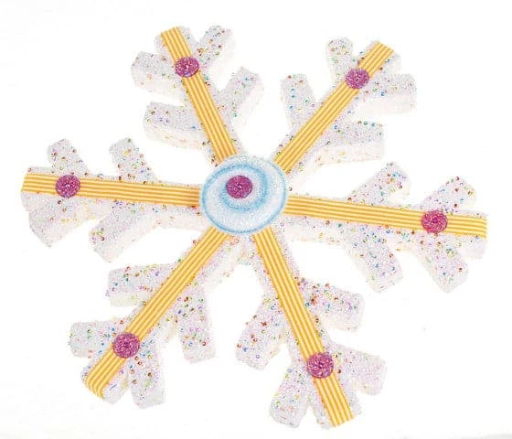 New βοΈ The π Christmas Palace π Christmas Ornaments 15" WHITE WITH GOLD SNOWFLAKE ORNAMENT SET OF 2 β 1 The Christmas Palace Christmas Ornaments 15" WHITE WITH GOLD SNOWFLAKE ORNAMENT SET OF 2