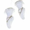 The Christmas Palace Pretty In Pink 23" WHITE BALLET SHOES ORNAMENT SET OF 2