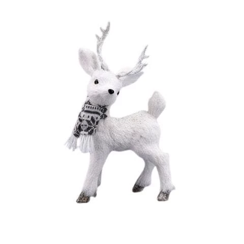 Wholesale β¨ The π
Christmas Palace 15" WHITE STANDING DEER WITH SCARF Table Tops β¨ 1 The Christmas Palace 15" WHITE STANDING DEER WITH SCARF Table Tops