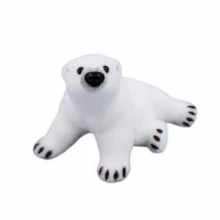 The Christmas Palace 8" WHITE POLAR BEAR LAYING DOWN