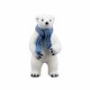 The Christmas Palace 12" STANDING POLAR BEAR WITH BLUE SCARF