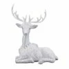 The Christmas Palace 20" WHITE ELEGANT SITTING DEER Deers, Bears & Swans