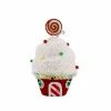 The Christmas Palace Peppermint Swirl 13" RED & WHITE SPRINKLED CUPCAKE