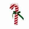 The Christmas Palace Christmas Ornaments 9" RED & WHITE CANDY CANE WITH GREEN BOW ORNAMENT SET OF 6