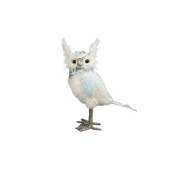 The Christmas Palace 7" ARCTIC BLUE & WHITE OWL Table Tops