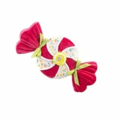 The Christmas Palace Christmas Ornaments 15" PINK VELVET PASTEL CANDY ORNAMENT ORNAMENT SET OF 6