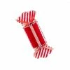 The Christmas Palace 10" RED & WHITE CANDY ORNAMENT SET OF 4