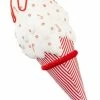 The Christmas Palace 2.5 FT RED & WHITE ICE CREAM CONE
