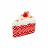 The Christmas Palace Christmas Ornaments 5" RED & WHITE PEPPERMINT CAKE SLICE ORNAMENT