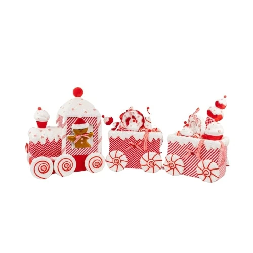 Outlet π The π Christmas Palace 15" PEPPERMINT CANDIES TRAIN 3 PIECES Table Tops β 2 The Christmas Palace 15" PEPPERMINT CANDIES TRAIN 3 PIECES Table Tops