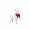The Christmas Palace Table Tops 14" WHITE DEER WITH RED SCARF
