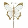 The Christmas Palace Butterflies 9" GOLD BUTTERFLY PICK SET OF 6