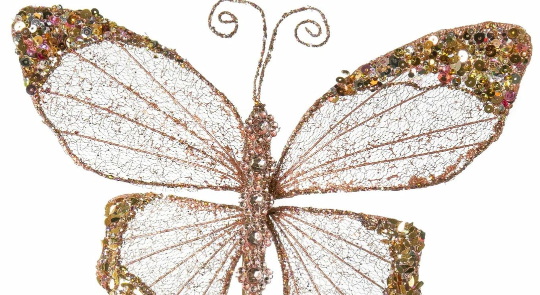 Brand new π The π Christmas Palace 9" CHAMPAGNE BUTTERFLY PICK SET OF 6 π 2 The Christmas Palace 9" CHAMPAGNE BUTTERFLY PICK SET OF 6