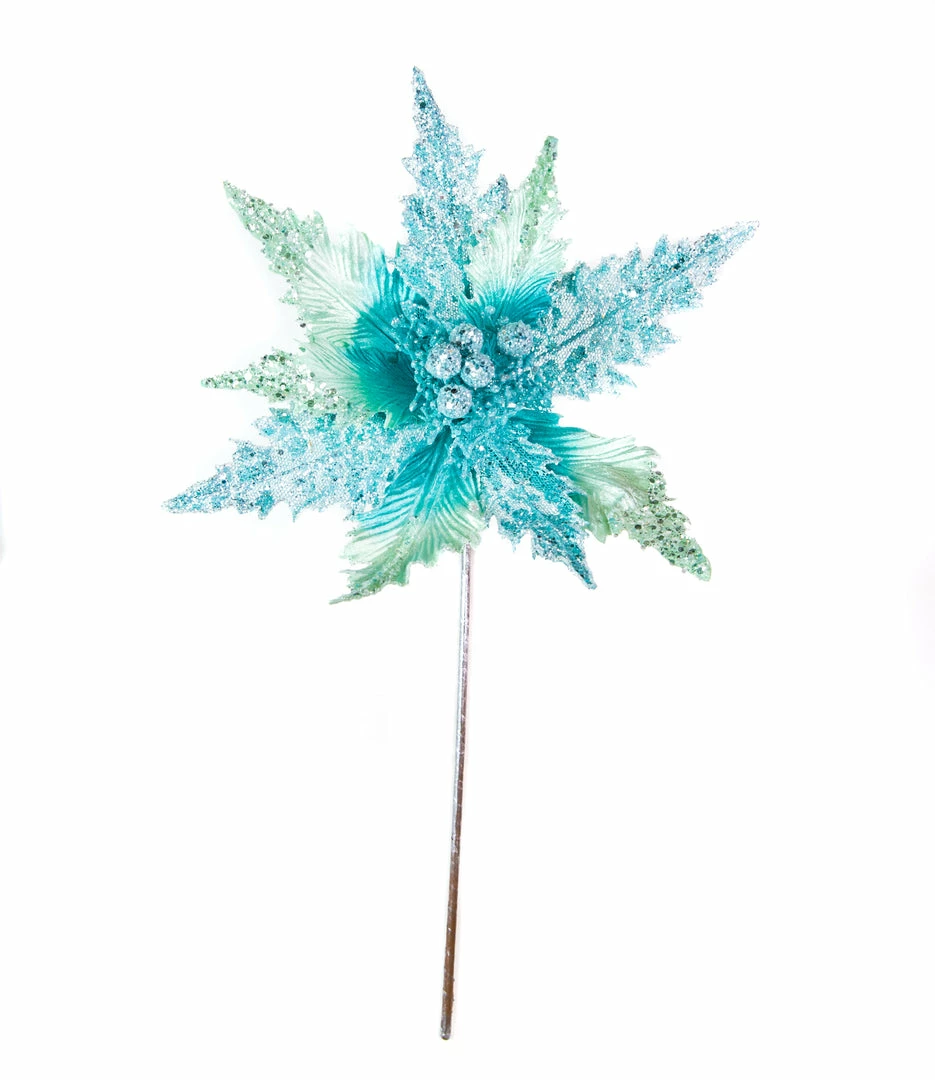 Deals π The β Christmas Palace Flowers 20" AQUA POINSETTIA SET OF 6 β¨ 1 The Christmas Palace Flowers 20" AQUA POINSETTIA SET OF 6