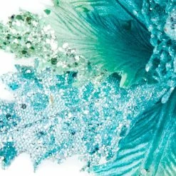 Deals π The β Christmas Palace Flowers 20" AQUA POINSETTIA SET OF 6 β¨ 5 The Christmas Palace Flowers 20