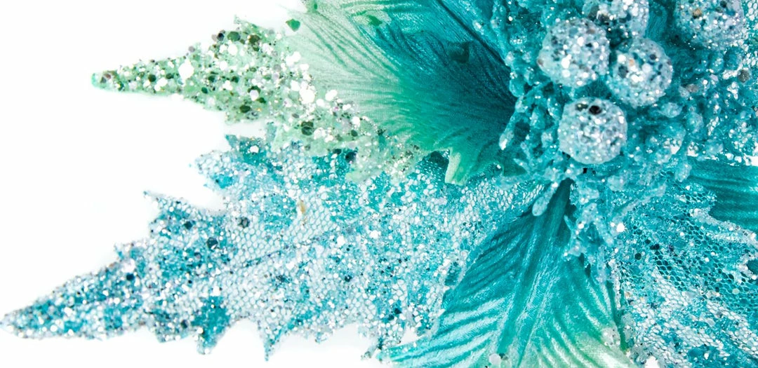 Deals π The β Christmas Palace Flowers 20" AQUA POINSETTIA SET OF 6 β¨ 3 The Christmas Palace Flowers 20" AQUA POINSETTIA SET OF 6