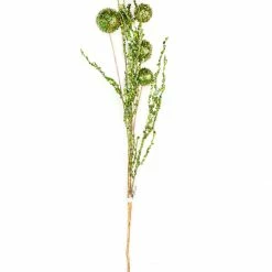 The Christmas Palace 28" GREEN GLITTER BALL SPRAY SET OF 6