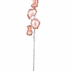 The Christmas Palace 32" PINK SEQUIN FLOWER SPRAY X5 SET OF 6