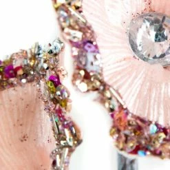 Cheap π The π Christmas Palace 32" PINK SEQUIN FLOWER SPRAY X5 SET OF 6 π 5 The Christmas Palace 32