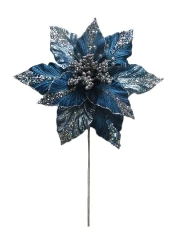 Promo β The π Christmas Palace Flowers 14" DARK BLUE POINSETTIA SET OF 6 β¨ 1 The Christmas Palace Flowers 14" DARK BLUE POINSETTIA SET OF 6