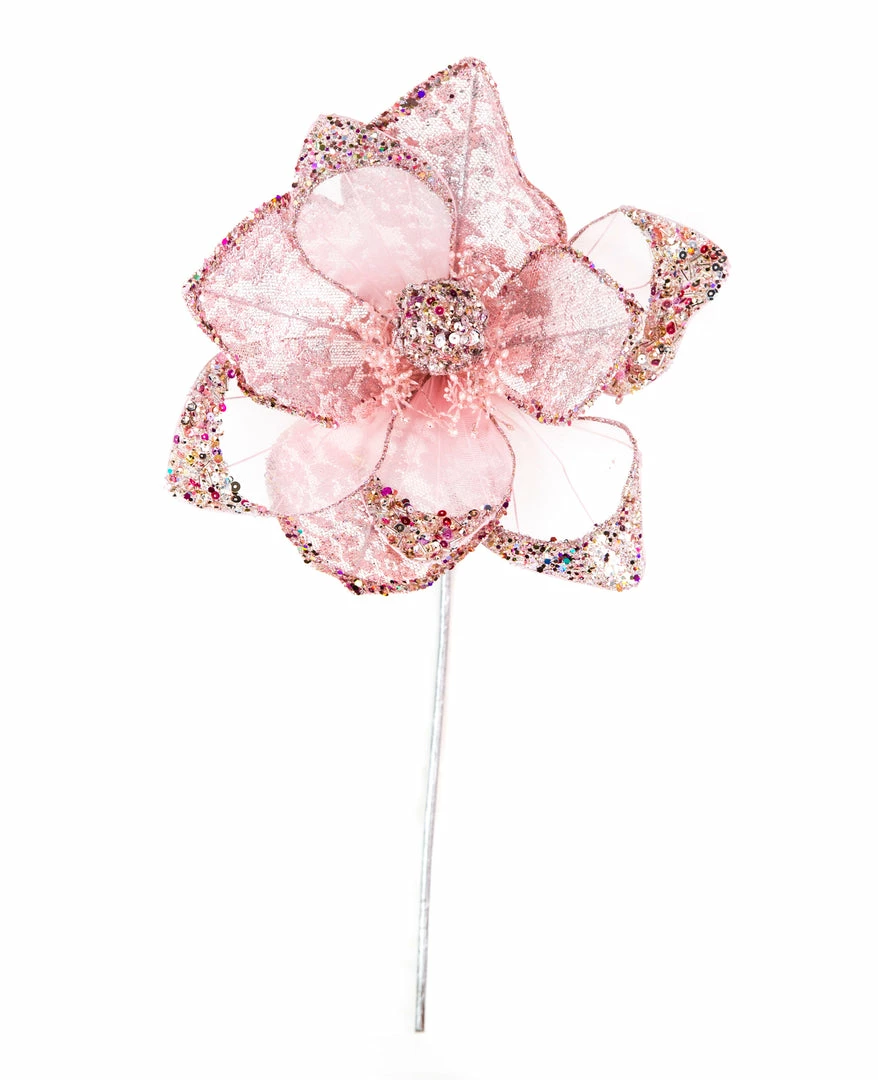 Flash Sale π₯ The β Christmas Palace Flowers 17" PINK GLITTER HIBISCUS SET OF 6 π 1 The Christmas Palace Flowers 17" PINK GLITTER HIBISCUS SET OF 6