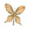 The Christmas Palace 9" GOLD VELVET BUTTERFLY CLIP SET OF 6