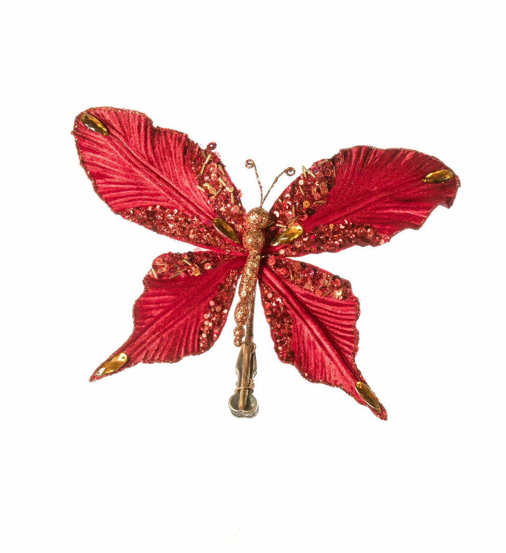 Discount π The π Christmas Palace 9" RED VELVET BUTTERFLY CLIP SET OF 6 π₯ 1 The Christmas Palace 9" RED VELVET BUTTERFLY CLIP SET OF 6
