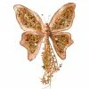 The Christmas Palace 7" ROSE GOLD SEQUIN BUTTERFLY SET OF 6 Butterflies