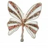 The Christmas Palace 9" PINK BUTTERFLY CLIP SET OF 6 Butterflies
