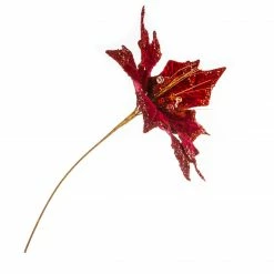 Best reviews of π― The π Christmas Palace Yuletide Traditions 21" RED VELVET POINSETTIA STEM SET OF 4 π 7 The Christmas Palace Yuletide Traditions 21
