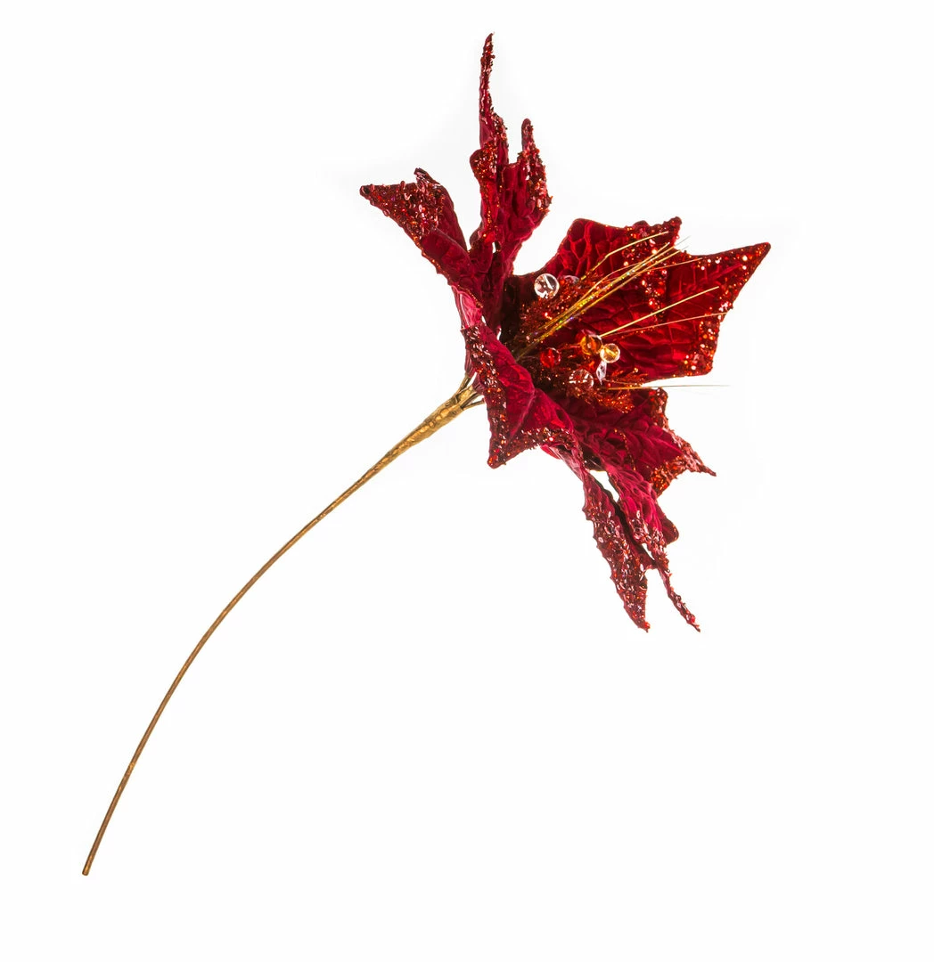 Best reviews of π― The π Christmas Palace Yuletide Traditions 21" RED VELVET POINSETTIA STEM SET OF 4 π 4 The Christmas Palace Yuletide Traditions 21" RED VELVET POINSETTIA STEM SET OF 4