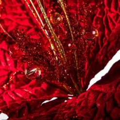 Best reviews of π― The π Christmas Palace Yuletide Traditions 21" RED VELVET POINSETTIA STEM SET OF 4 π 6 The Christmas Palace Yuletide Traditions 21